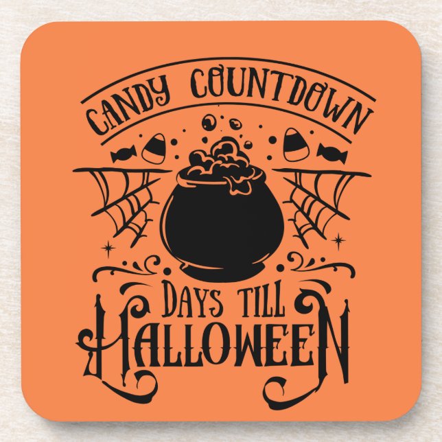 Candy Countdown Halloween  Coaster (Front)