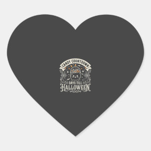Candy Countdown Halloween Vector Design Heart Sticker