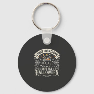 Candy Countdown Halloween Vector Design Key Ring