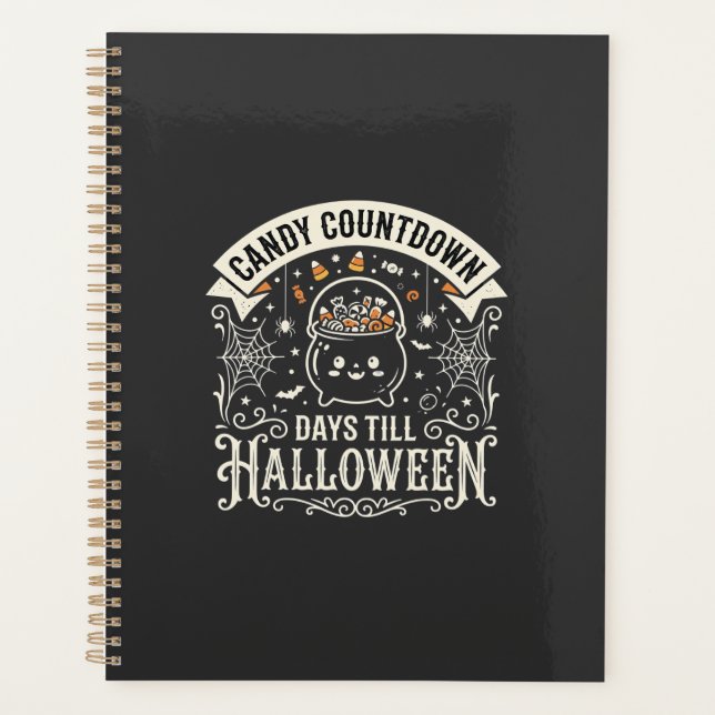 Candy Countdown Halloween Vector Design Planner (Front)