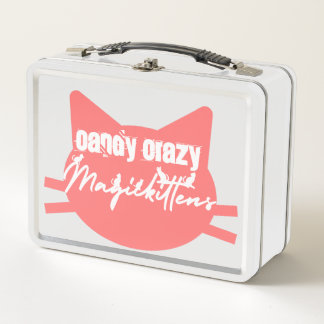 Candy crazy pink metal lunch box