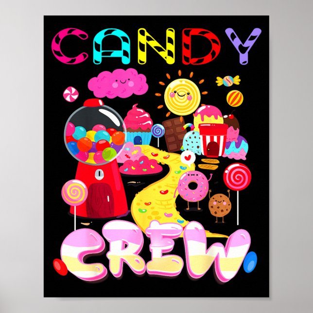 Candy Crew Candy Costume Women Candy Land Kids Swe Poster (Front)