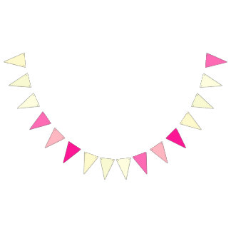 Candy Crush Theme Lemon Yellow to Candy Pink Bunting
