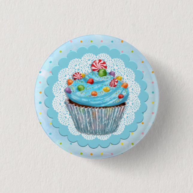Candy Cupcake Button (Front)
