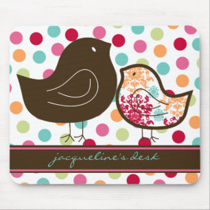 Candy Damask Chicks Colourful Polka Dots Mousepad