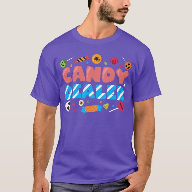 Candy Dealer Cute Funny Trick or Treat Halloween C T-Shirt (Front)