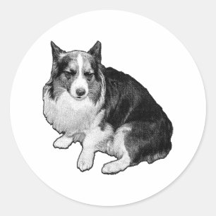 Candy-Dot Pup Classic Round Sticker