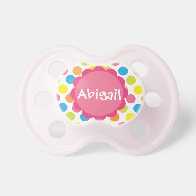 Candy Dots Personalised Pacifier (Front)