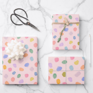 Candy dots wrapping paper sheet