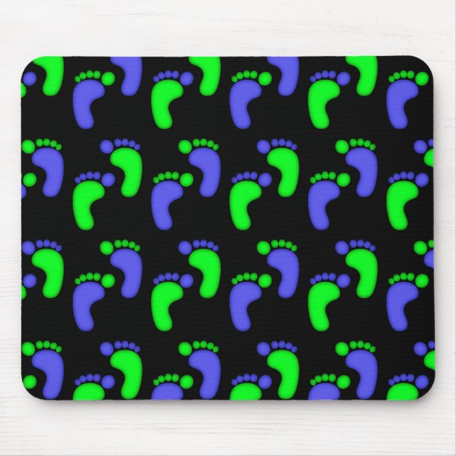 Candy Feet Blue Customisable Mouse Pad (Front)