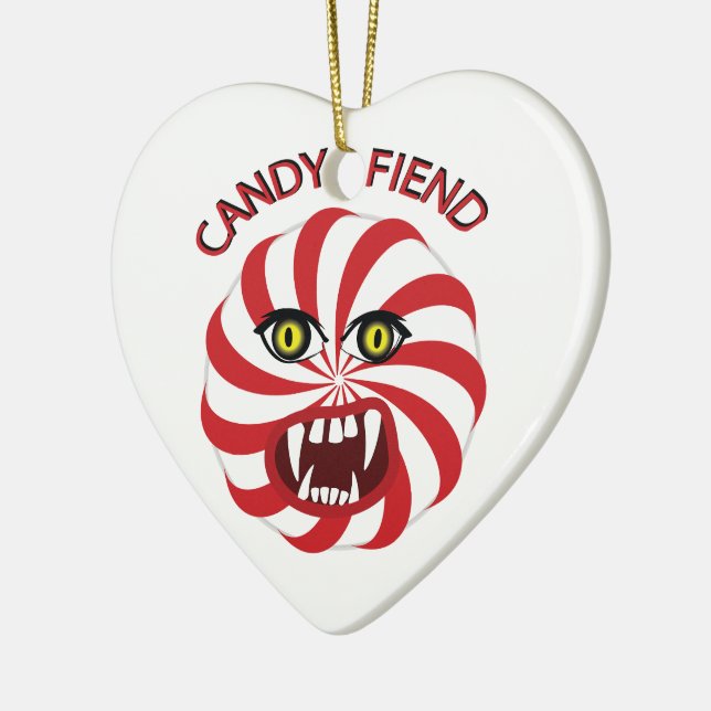 Candy Fiend Ceramic Ornament (Left)