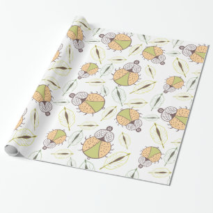 Candy flowers seamless pattern wrapping paper