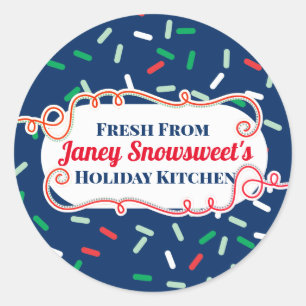 Candy frosting sprinkles Christmas cookie to from Classic Round Sticker