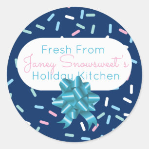Candy frosting sprinkles Christmas cookie to from Classic Round Sticker