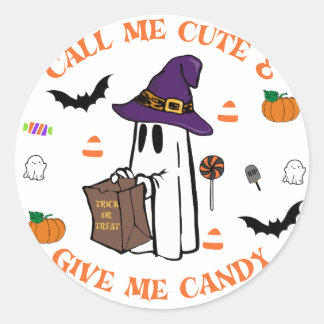 Candy Ghost Halloween Sticker