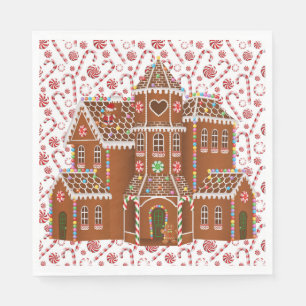Candy Gingerbread House Napkin