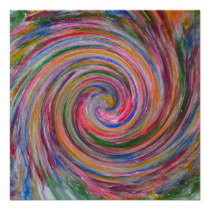 Candy Glitter Swirl Perfect Poster