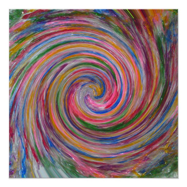 Candy Glitter Swirl Perfect Poster (Front)