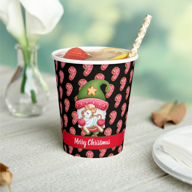 Candy Gnome Customise Colour and Text Paper Cups (Insitu)