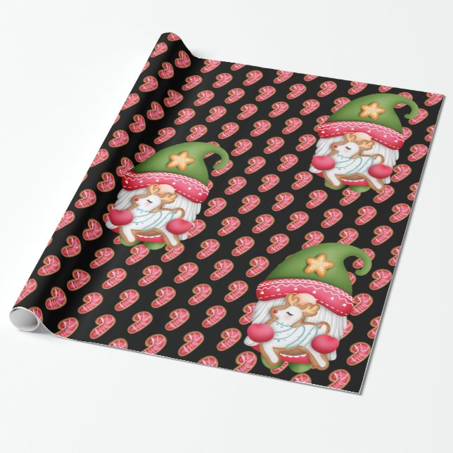 Candy Gnome Customise Colour Wrapping Paper (Unrolled)