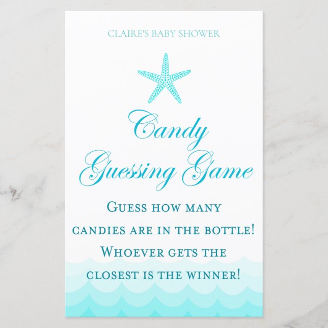 Candy Guessing Game - Baby Shower Game (Front)