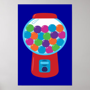 Candy Gumball Machine Poster