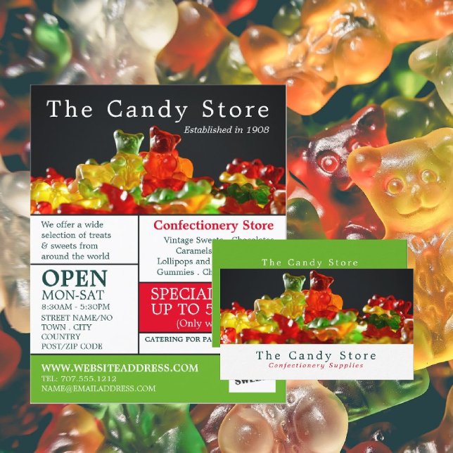 Candy Gummy Bears, Confectionery Supplies Advert Flyer (Creator Uploaded)