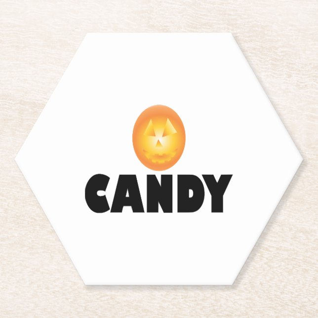 Candy Halloween  Paper Coaster (Front)