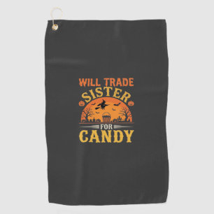 Candy Halloween Sister Trade Design_1 Golf Towel
