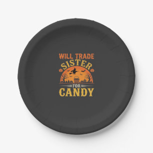 Candy Halloween Sister Trade Design_1 Paper Plate