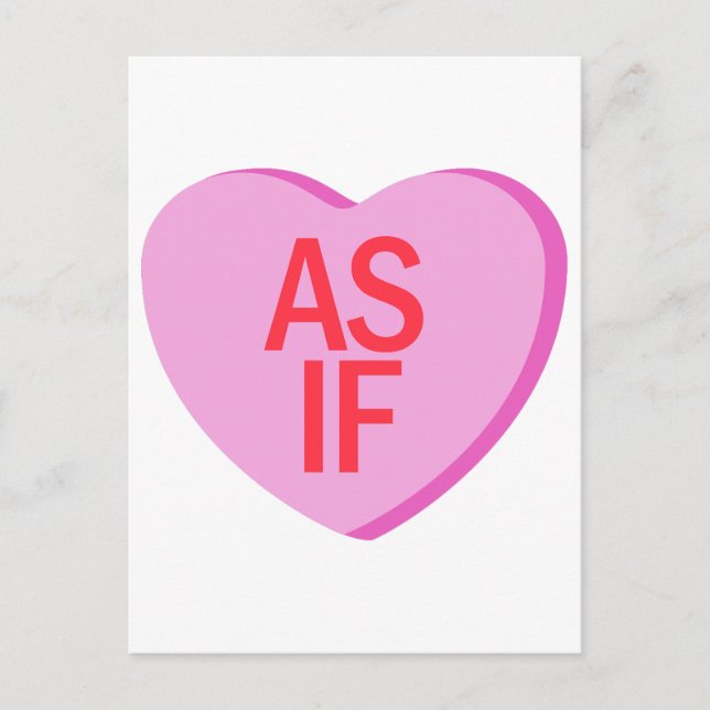 Candy Heart - AS IF Postcard (Front)