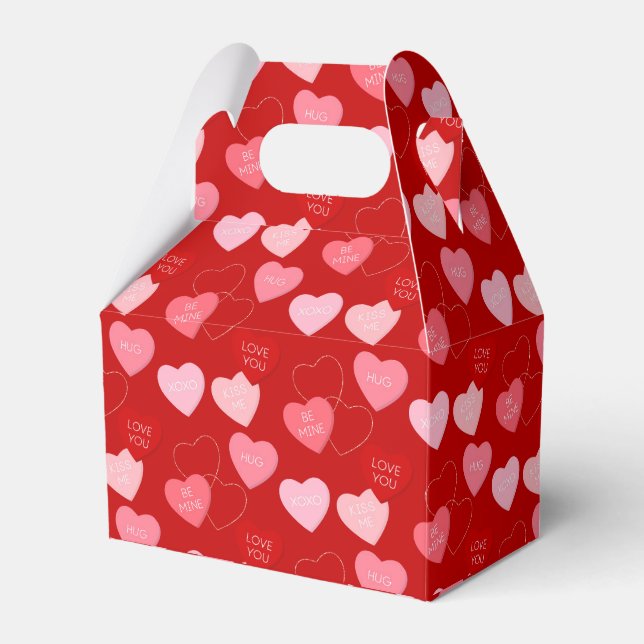 Candy Heart Cascade Favour Box (Front Side)