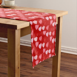 Candy Heart Cascade Short Table Runner