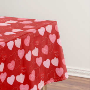 Candy Heart Cascade Tablecloth