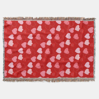 Candy Heart Cascade Throw Blanket