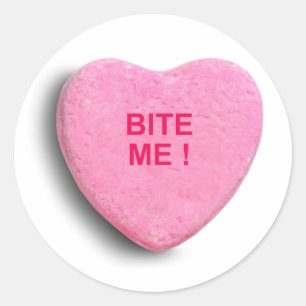 CANDY HEART CLASSIC ROUND STICKER