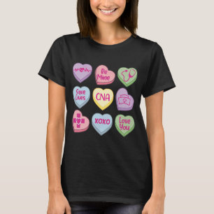 Candy Heart Conversation Nicu CNA ValentinesDay T-Shirt