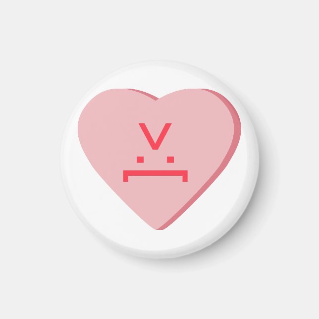 Candy Heart - Devil Face Magnet (Front)