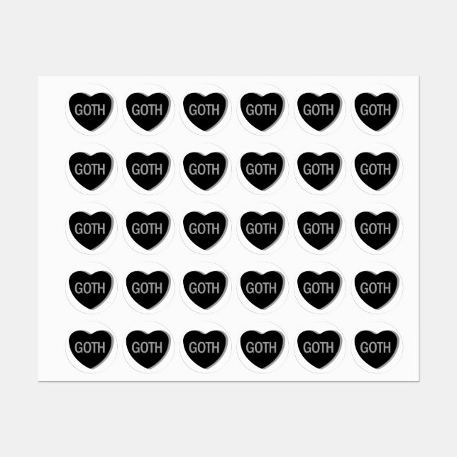 Candy Heart - Goth (Sheet)