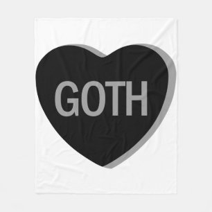 Candy Heart - Goth Fleece Blanket