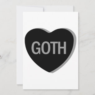 Candy Heart - Goth Invitation