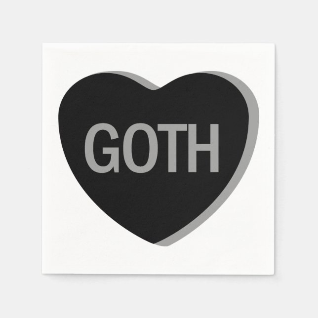 Candy Heart - Goth Napkin (Front)
