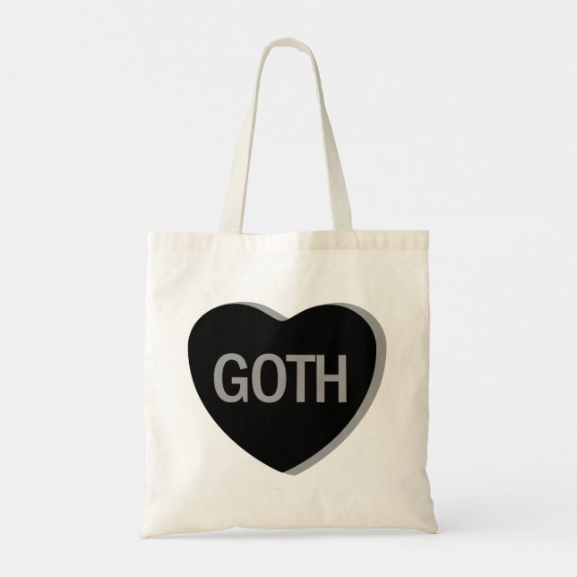 Candy Heart - Goth Tote Bag (Back)