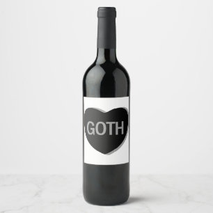 Candy Heart - Goth Wine Label