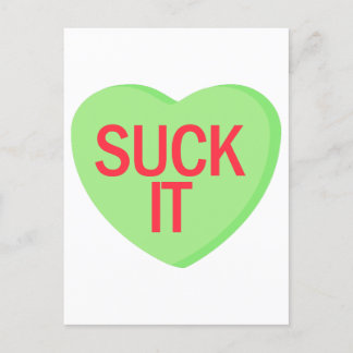 Candy Heart - SUCK IT Postcard