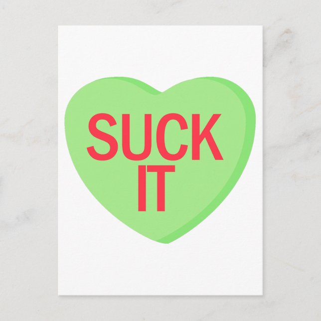 Candy Heart - SUCK IT Postcard (Front)
