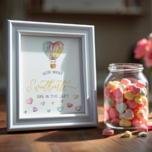 Candy Hearts Baby Shower Game Poster