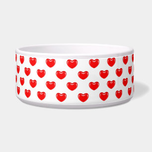 candy hearts cat food bowl