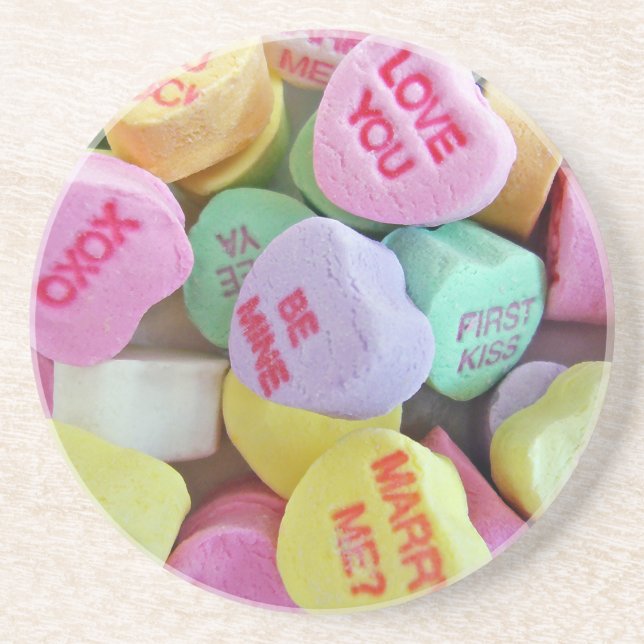 Candy Hearts Coaster (Front)