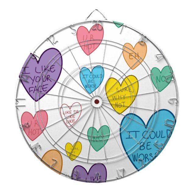 Candy Hearts Dartboard (Front)